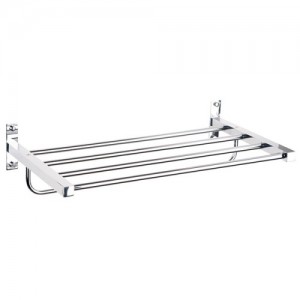 Towel rack with bar